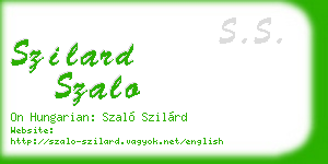 szilard szalo business card