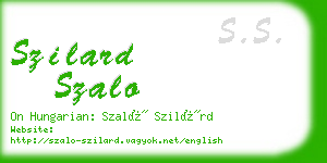 szilard szalo business card